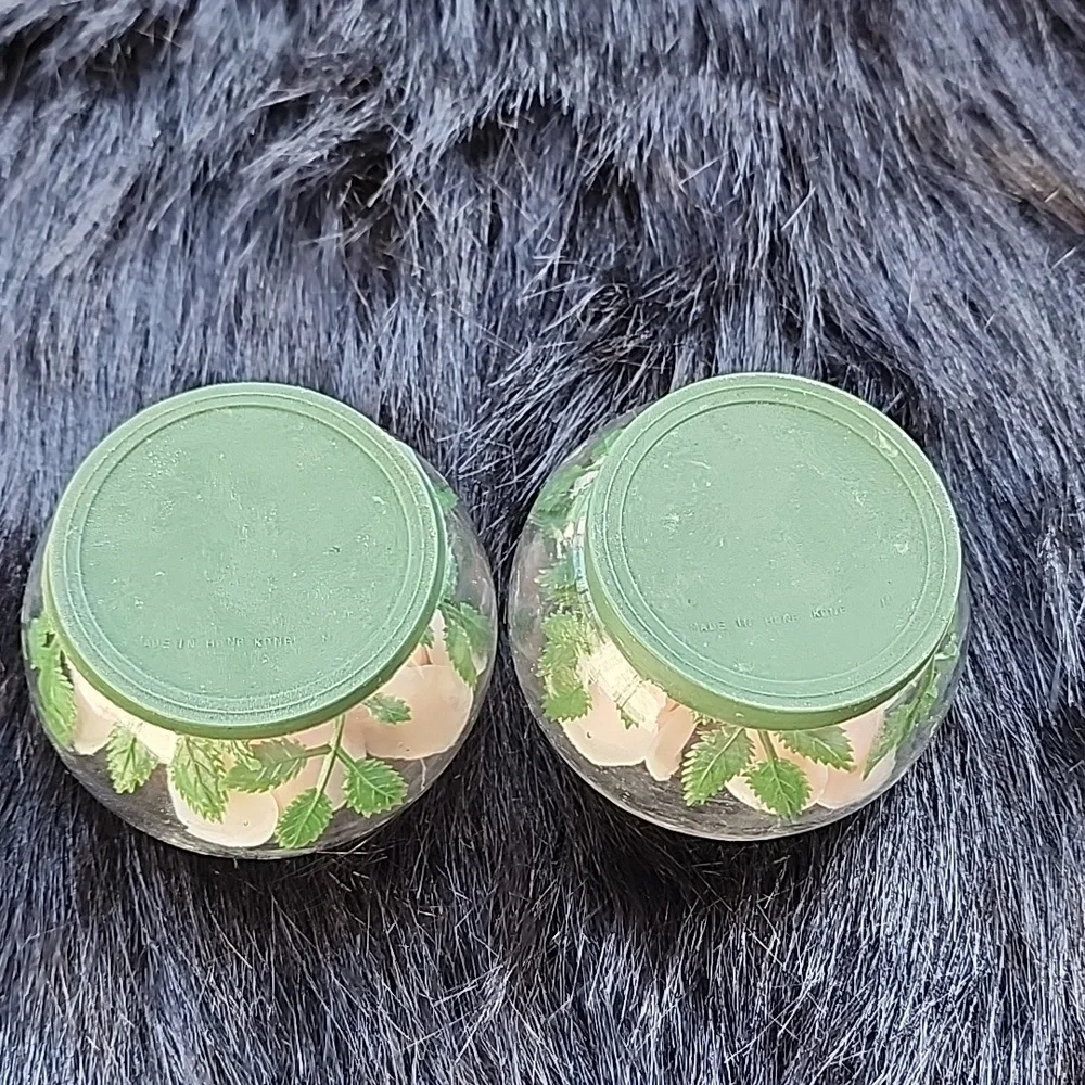 HONG KONG GLASS FLOWERS 💐 CANDLE SET. OF 2 HOLDERS - Picture 4 of 6